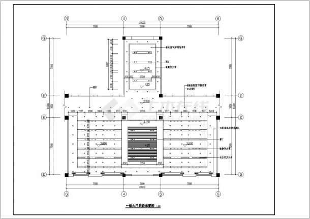 四层公共卫生院、社区医院室内装修cad施工图-图二