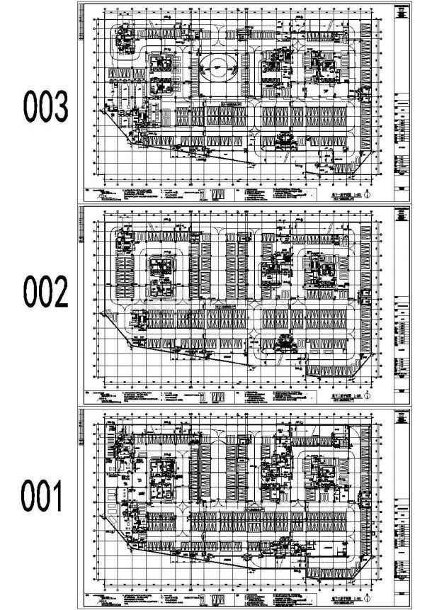 116.7m框架核心筒办公楼建筑图cad-图一