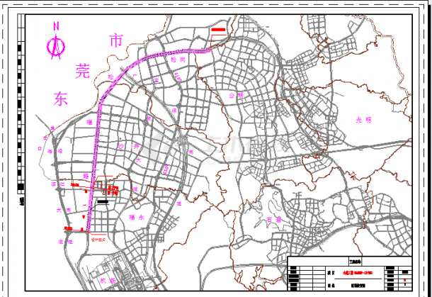 深圳市宝安区某大道(K6+280-K9+700)燃气施工图-图一