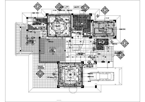 摩纳哥风格两层别墅装修设计施工图纸（带楼梯实景图）-图二
