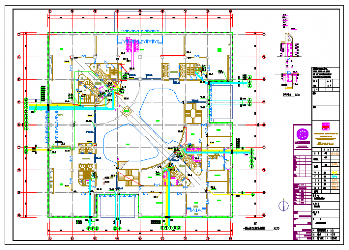 某大型科技中心大楼给排水施工图（二十五层 总建筑面积164758平方米）_图1
