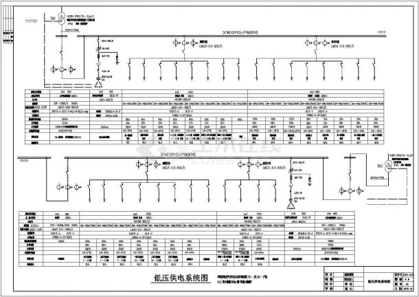 某24000㎡十三层商务大楼电气平面及系统图-图一