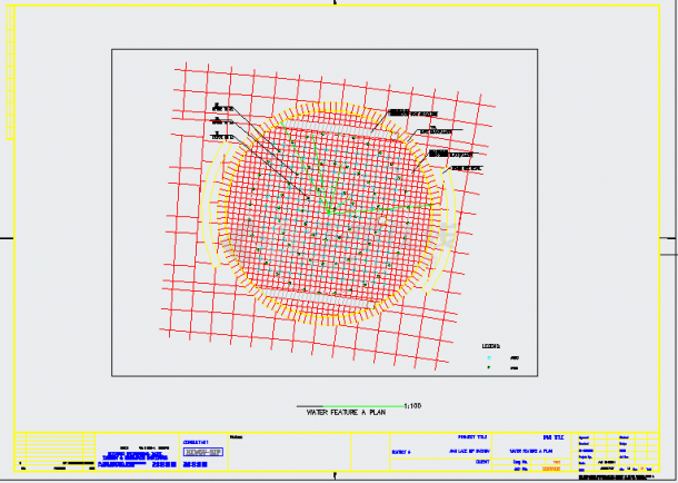 某小型旱喷广场施工设计CAD参考图-图一