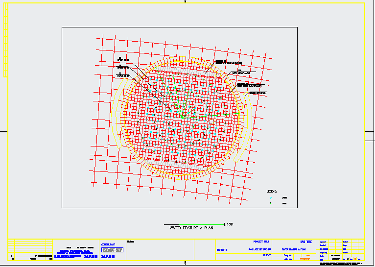 某小型旱喷广场施工设计CAD参考图