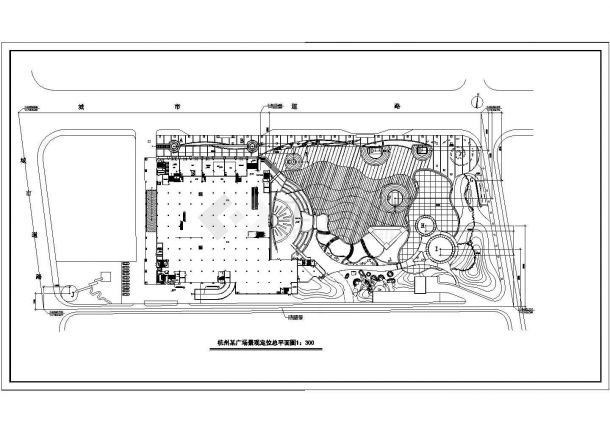 大规模商业广场景观布置CAD总平面图-图二