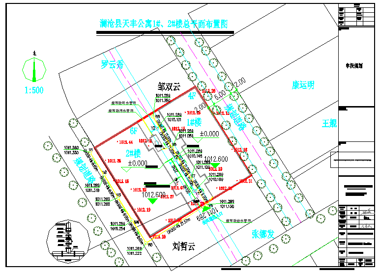 某县城小型公寓给排水总图