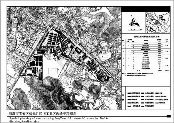 [深圳]城市区域旧工业改造规划总图-图一