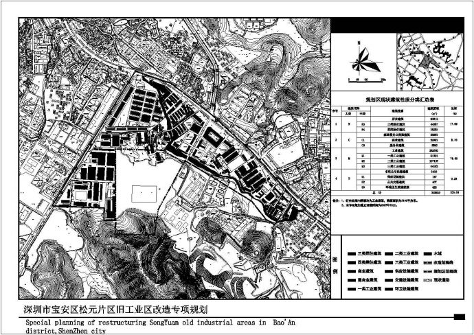 [深圳]城市区域旧工业改造规划总图_图1