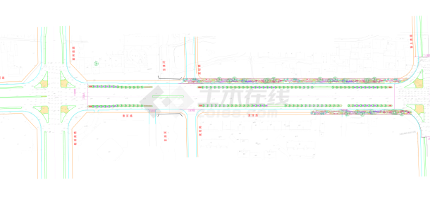 市政道路绿化改造方案总图-图一