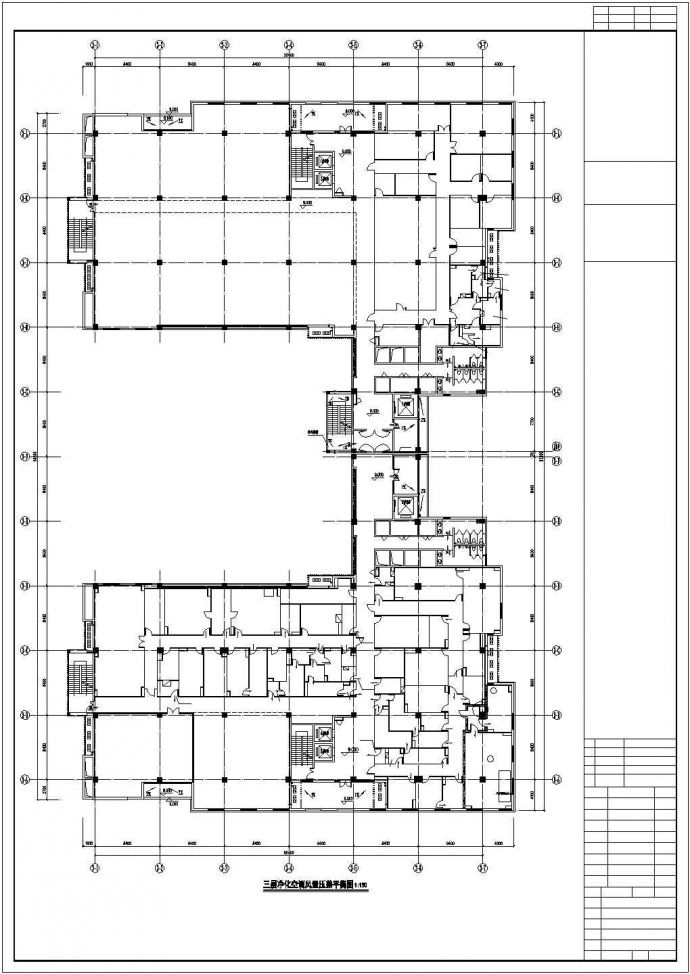 五层洁净厂房暖通洁净空调设计cad施工图_图1