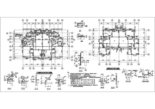 某框架别墅结构设计施工图（共15张图）-图二
