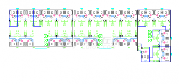 某一梯十四户LOFT酒店式公寓户型平面图（70、67平方米）-图一