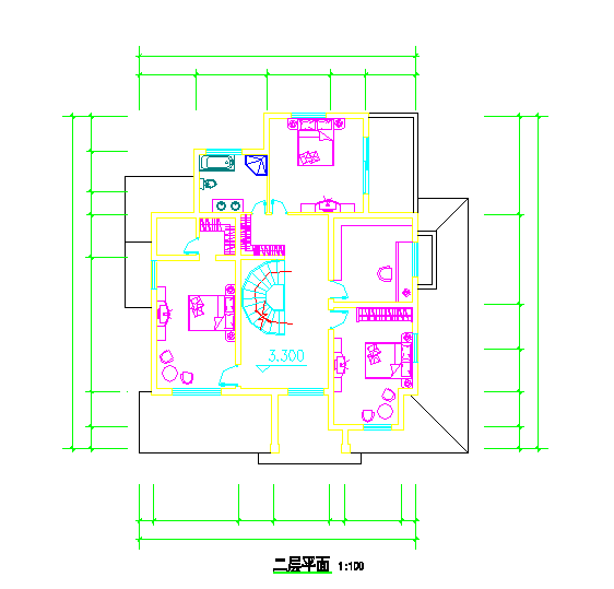 某地三层楼别墅建筑设计方案图（含效果图）_图1