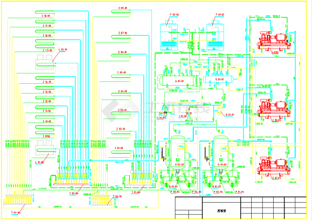某3000T水产冷库制冷系统施工图纸-图二