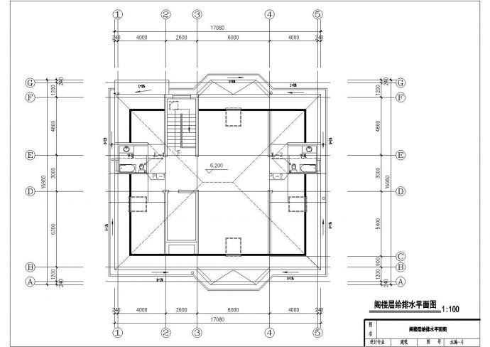 某地二层别墅（带阁楼）给排水设计施工图_图1