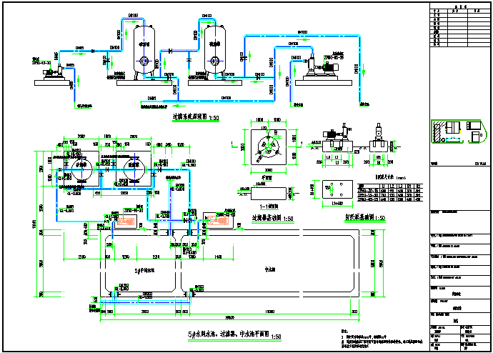 【四川】某化工洗桶废水处理站污水处理工艺图