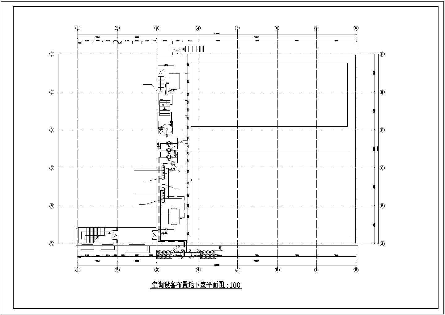 小型住宅区游泳馆场地空调系统设计施工图
