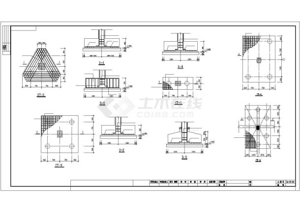 浙江某6层框架结构联建商品房结构设计图-图二