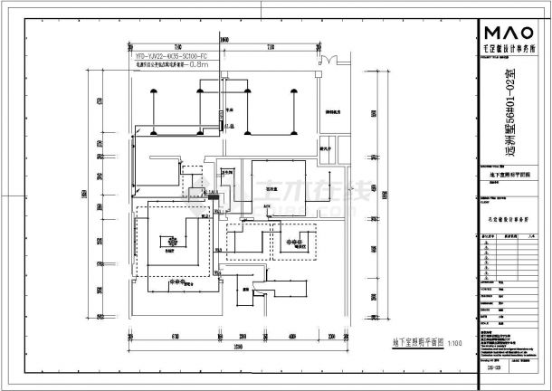 某多层别墅电气CAD布置图-图二