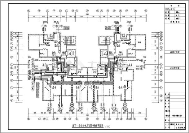 【天津】某高层住宅楼全套给排水设计图-图一