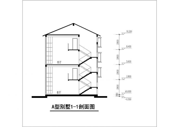 某地区叠加别墅方案图（含建筑面积）_图1