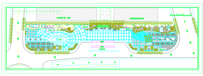 某地地铁站点广场绿化设计施工图纸_图1