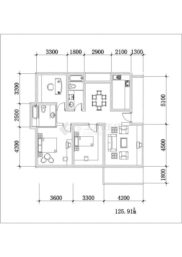 余姚市某经典九十八个住宅平面户型CAD布置图-图一