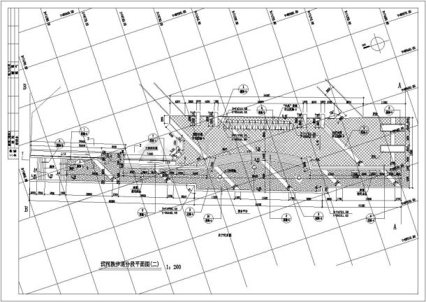 某地区市桥南公园园林设计施工图纸-图二