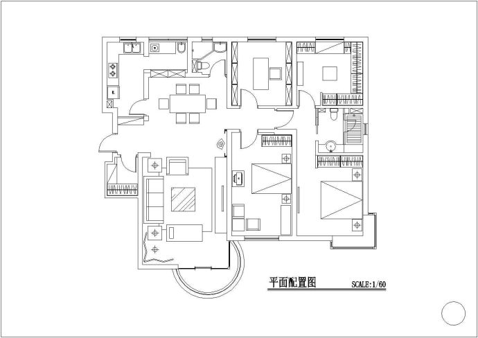 某地区住宅楼标准层装修设计施工图_图1