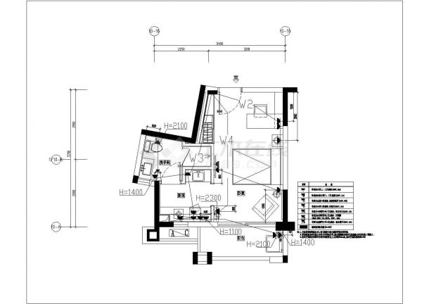 青岛市某多层住宅电气设计施工CAD布置图-图一