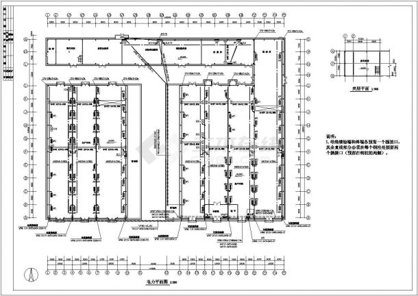 某厂房电气CAD平面详图-图二