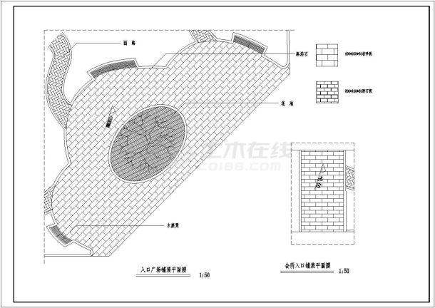 住宅小区园林景观设计施工图-图二