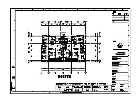 124.04平方米户型一梯两户CAD设计图-图一