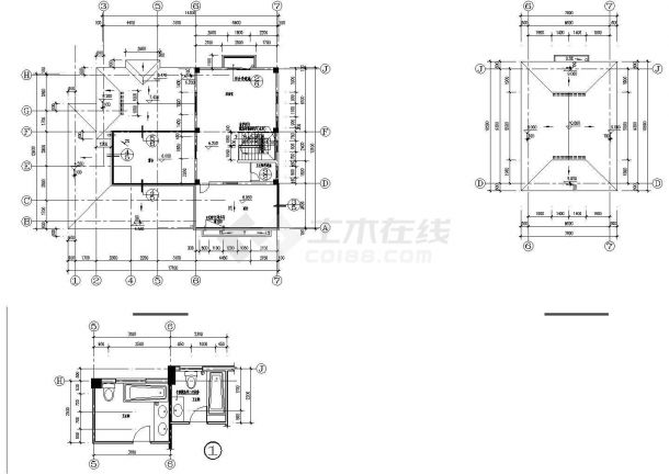 【江苏】三层联排别墅建筑设计施工图纸-图二