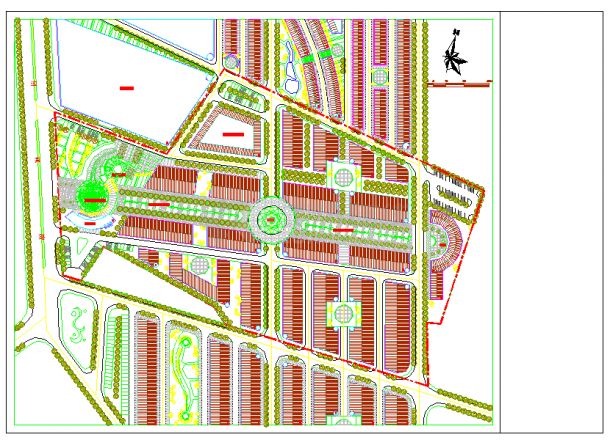 某地住宅小区绿化规划平面设计图纸-图一