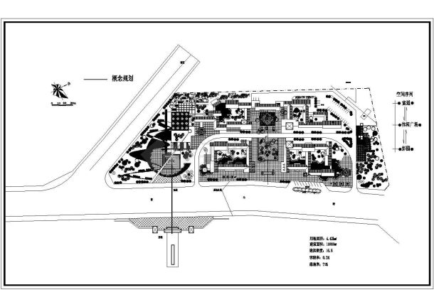 某山坡休闲广场规划总平面设计图纸-图一