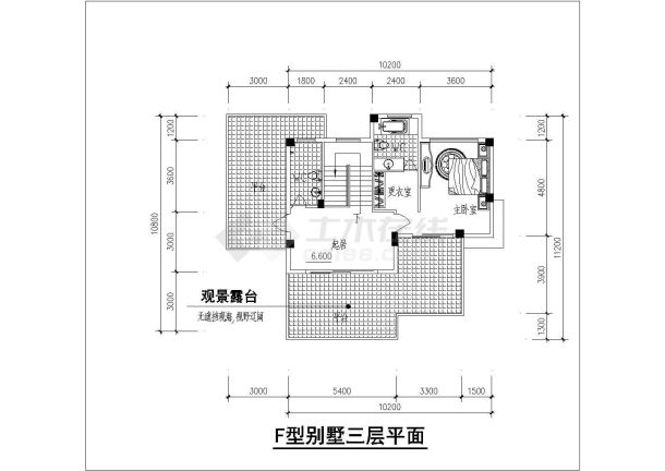 某地区独立别墅建筑设计施工图（共4张）-图一
