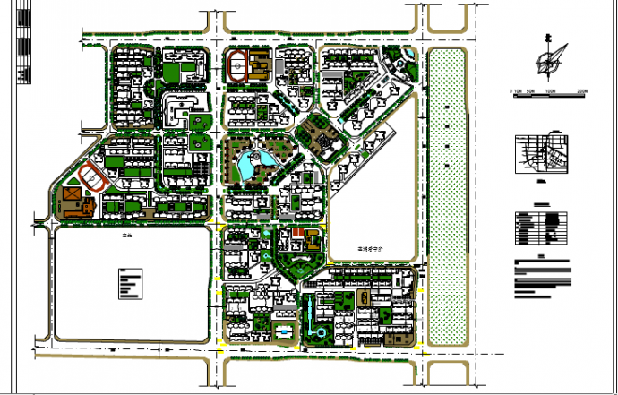 某地区小型正式响塘寨住宅区规划图（含说明）_图1