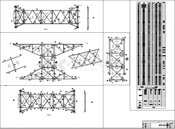 某SSJ12型塔结构设计cad图-图一