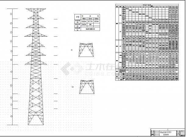 某SSJ12型塔结构设计cad图-图二