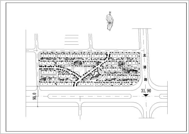 某地方安置小区住宅建筑设计总平面图-图一