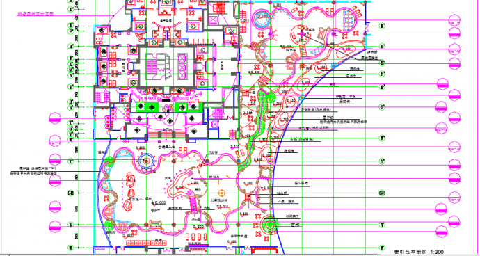 某地区小型水疗中心环境设计平面图_图1