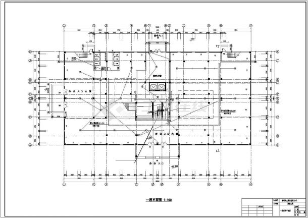 某大厦电气剖面CAD设计图-图一