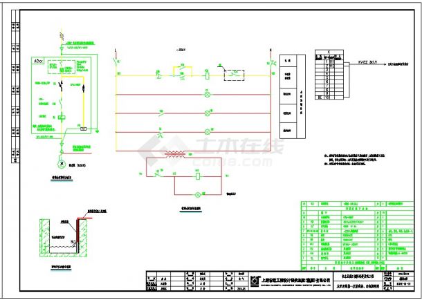 园林喷灌泵配电CAD图纸-图二