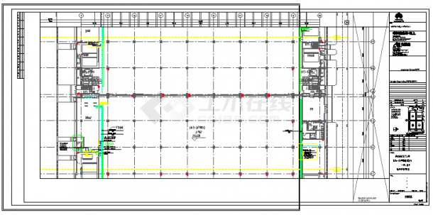 工业厂房-电气-生产用房(大)13一层-电力干线平面图-图二