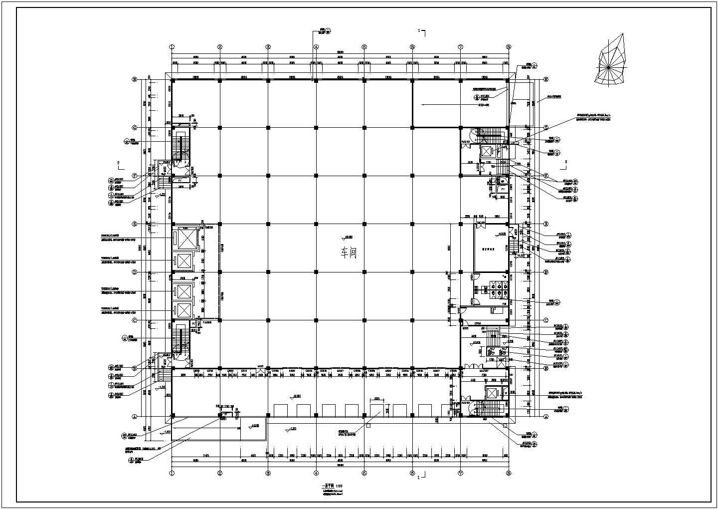 五层厂房仓库+办公建筑，建施全套图纸。