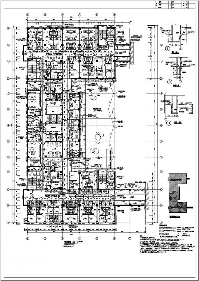 某地医院高层病房楼建筑设计施工图纸_图1