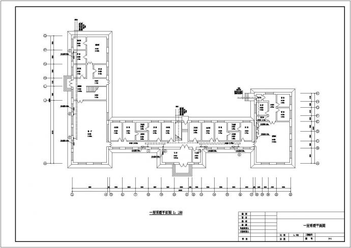 青岛市办公楼地热采暖施工CAD布置图_图1