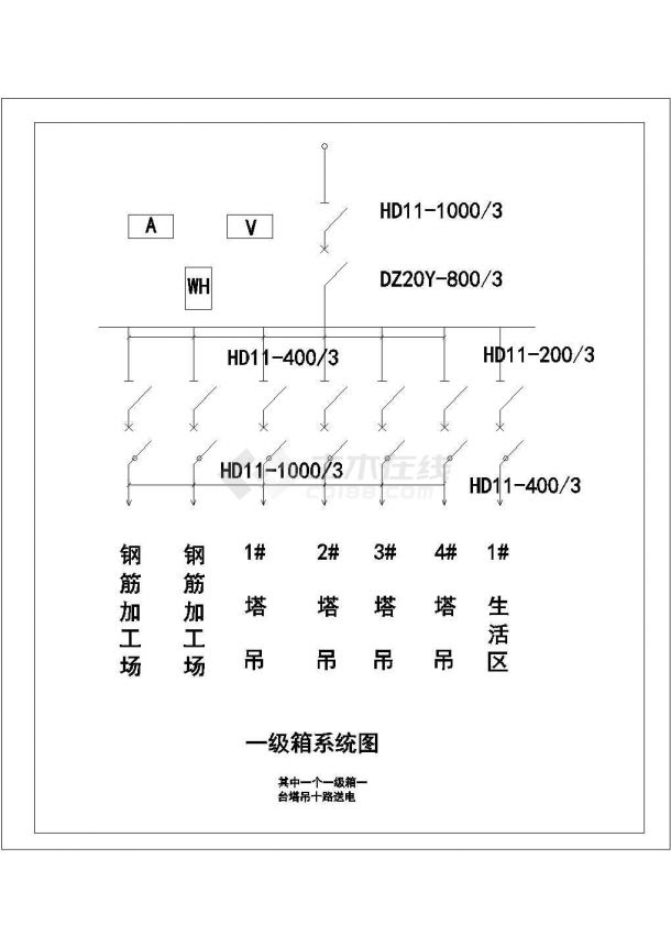 [内蒙]大型小区临时用电施工图，共12张-图一