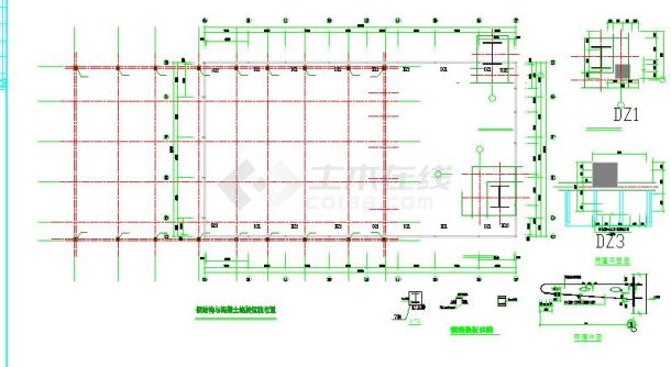 钢结构4S店施工图纸cad（设计齐全）-图二